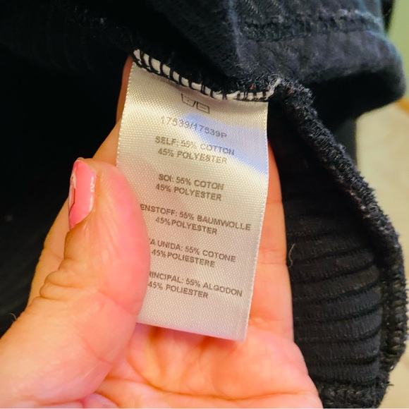 Anthro Dolan Lea Black Ribbed Cascading Cardigan - Picture 5 of 5